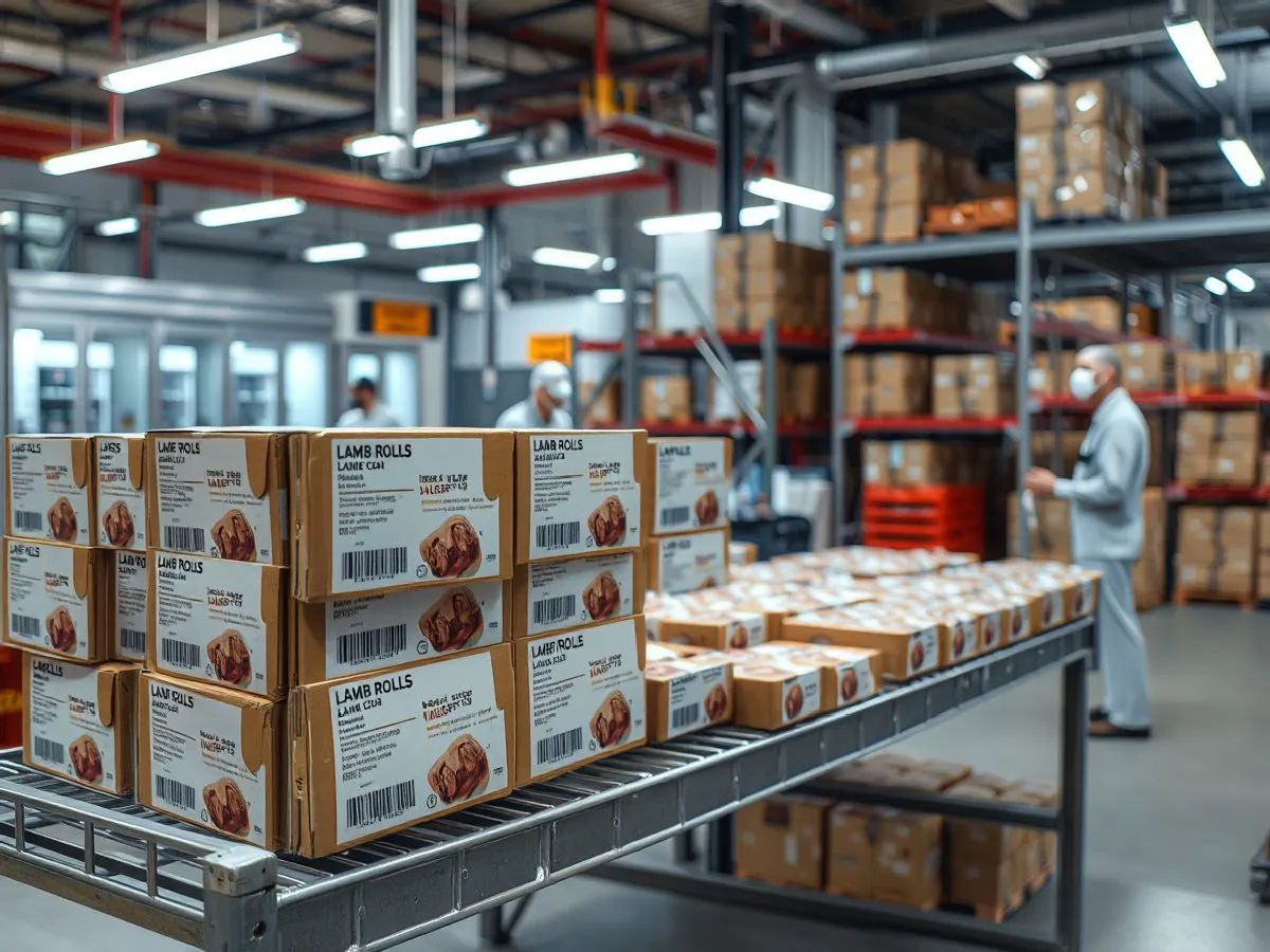 红盛得羊肉卷产品仓储场景
